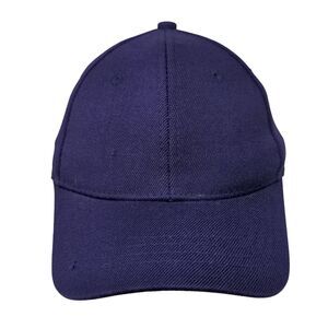 VKM Fitted Hat Purple S/M Tri-Flex 3 Solid 6 Panel Vent Holes Blank